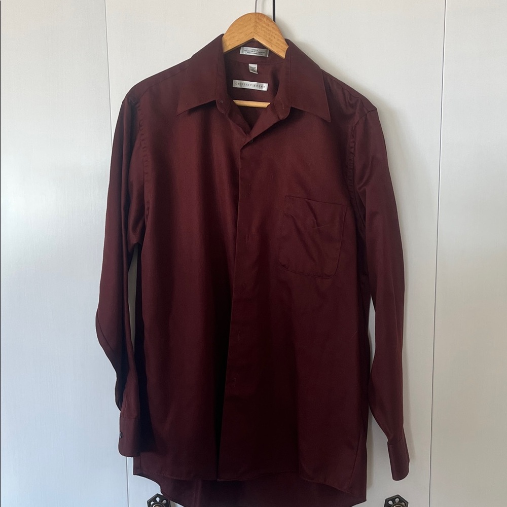 Geoffrey Beene Deep Burgundy Casual Shirt